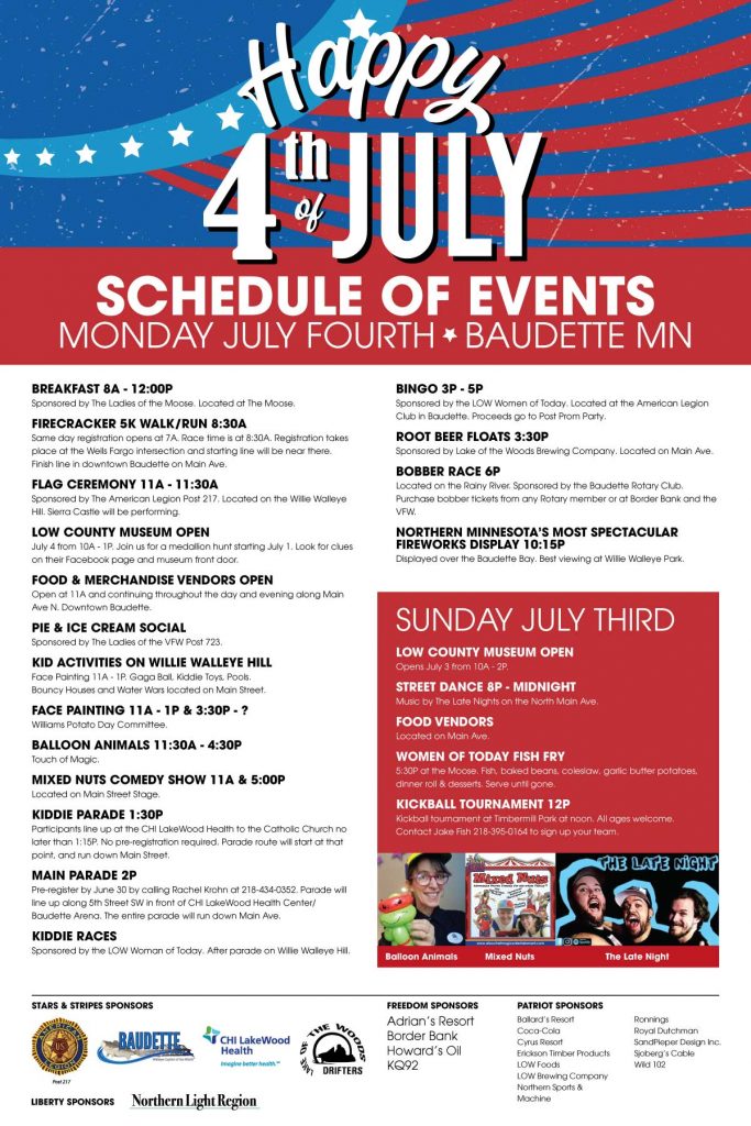 Fourth of July Celebration Baudette Chamber of Commerce